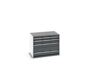 ladekast HxBxD 800x1050x750mm 4 laden romp Ral7035 front Ral7016 staal - 8