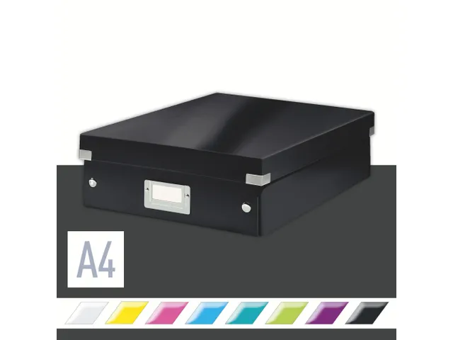 Sorteerbox WOW Click & Store 281x100x370mm zwart 85% gerecycled karton