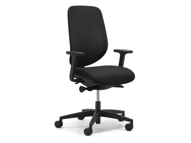 Siège de bureau avec accoudoirs dossier rembourré noir