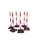 set kettingstaanders,6xpaal,6xvoet,6xketting,paal HxØ 930x40mm