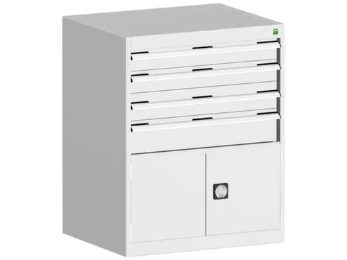 ladekast HxBxD 1000x800x525mm 4laden romp RAL7035 front RAL7035