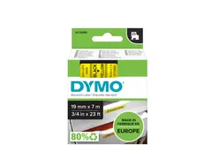 Labeltape Dymo 45808 D1 S720880 19mmx7m zwart op geel