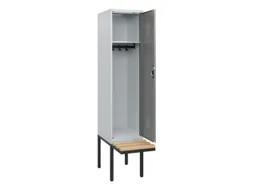 locker met bank,HxBxD 1950x400x815mm,1vak,vak B 400mm,cilinderslot