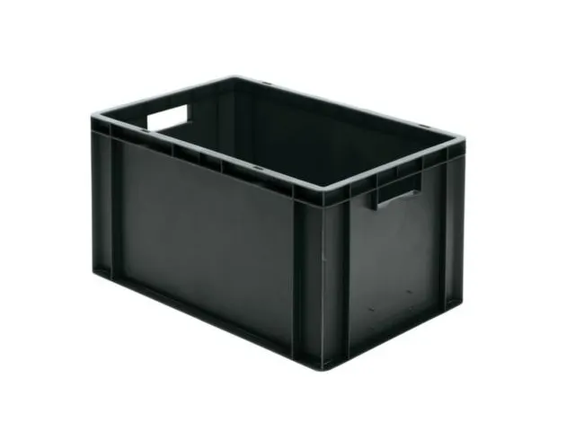 Euronorm-stapelbak 61l 320x600x400mm Wanden/bodem Gesloten Grijs