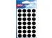 Ronde Etiketten in Etui Diameter Ø15mm, Zwart, 168 Stuks, 28 per Blad