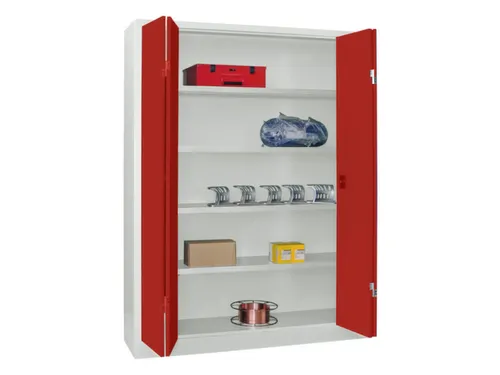 Ruime Vouwdeurkast 1950x1500x400mm 4legborden Ral7035 Front Ral3000