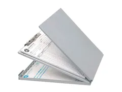 Klembord Westcott met opbergvak aluminium A4 (9 inchx 12 inch) geslote