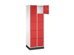 lockerkast,HxBxD 1950x620x500mm,2x5vakken,cil.-slot,sokkel