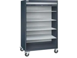 Mobiele roldeurkast,HxBxD 1813x1205x691mm,4xStalen bodem,cil.-slot