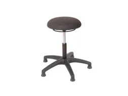 Werkplaatskruk Zit H 450-580Mm Gasveer Zwart Stof Vloerglijders