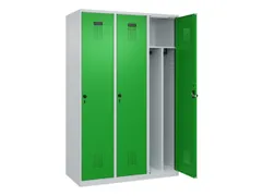 locker voor scheiding van kleding,HxBxD 1850x1200x500mm,3vak