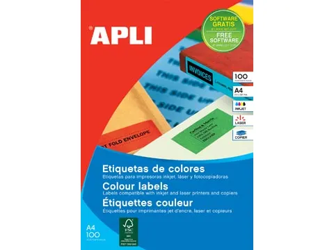 Apli Gekleurde Etiketten 105x37mm Groen