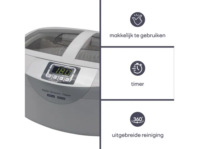Ultrasone Reiniger Met Tijdschakelaar 2.6 Liter