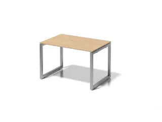 bureau,HxBxD 740x1200x800mm,blad esdoorn,sledeframe zilverkleurig - 1