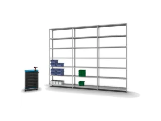 magazijnstelling,grondveld,HxBxD 3000x1300x300mm,vaklast 200kg - 3