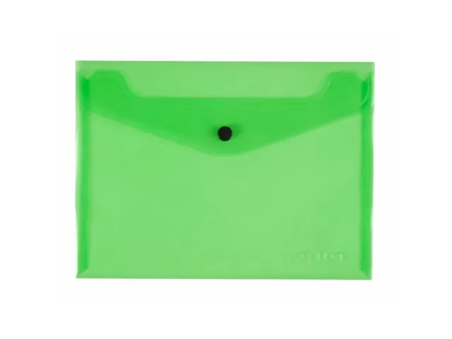 Documentenmap A4 172 Micron Drukknopsluiting Groen
