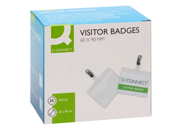 Badge Met Clip 60x90mm Incl. Personaliseerbaar Insteekkaart 25 Stuks