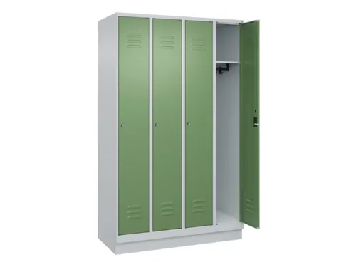 locker,HxBxD 1950x1200x500mm,4vak,vak B 300mm,cil.-slot,sokkel
