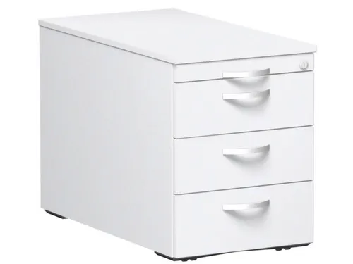 mobiel ladeblok,HxBxD 570x430x800mm,4lade(n),centr. vergrendeling,wit