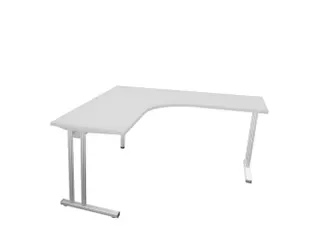 bureau in vrije vorm,HxBxD 740x1600x1600mm,vrije vorm,MP-lichtgrijs - 1