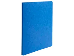 Map met gerilde rug in glanskarton 24x32cm 400gm² Blauw A4