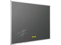 Krijtbord 90x120 cm Softline alu profiel 8mm grijs emaille