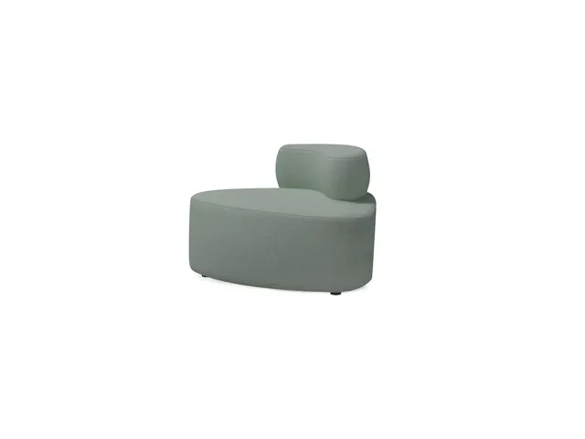 Poefmodule Rocada Volga-B 115x62x85cm driehoekig grijs