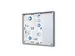 Vergrendelbaar notitiebord Indoor Slim 6xA4 met Schuifdeuren Zilver
