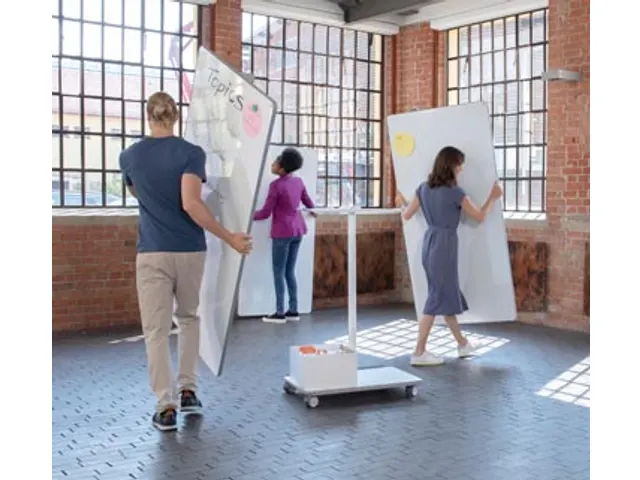Move & Meet mobiel systeem, 2 whiteboard panelen, 90 x 180 cm