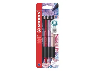 Balpen STABILO pointball Wildflower Assorti Medium 4 stuks - 1