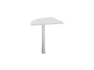 koppelelement voor bureau,90 °,HxBxD 720-840x600x600mm,rond,Bl-wit - 2