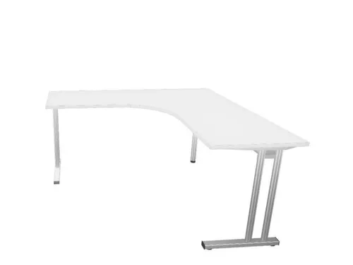 bureau in vrije vorm,HxBxD 740x1600x1600mm,vrije vorm,Bl-wit