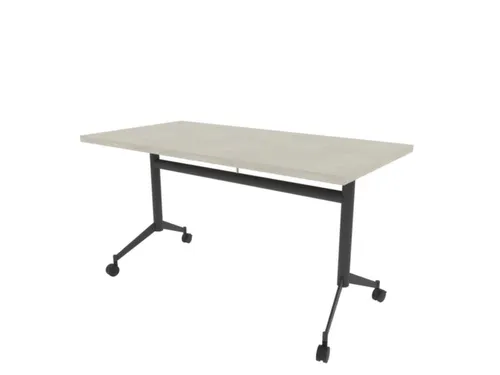 klaptafel,HxBxD 750x1400x700mm,hoekig,T-voet donkergrijs,ovale buis