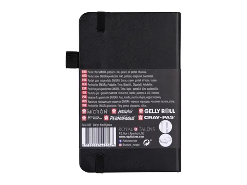 Schetsboek Sakura 80 zwarte vellen 140gr 90x140mm zwart