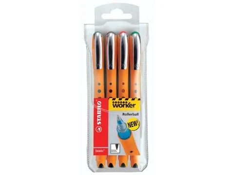 Rollerpen Bionic Worker 0.5mm Etui 4 Stuks Assorti