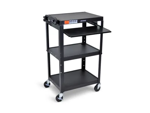 bijzetwagen,HxLxB 610-1060x610x460mm,zwart,3niveau(s)