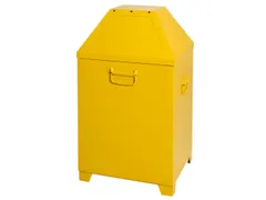 Afvalverzamelaar Zelfblussend 95 Liter 870X450X450Mm 2 Openingen Geel