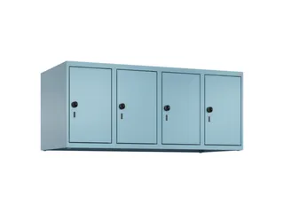 opzetkast,v. locker,4vak.,vak B 300mm,HxBxD 500x1200x500mm - 2