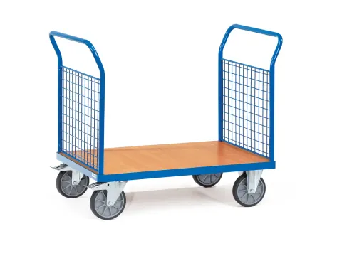 Dubbele Kopwandwagens 1521 Draadgaas 600kg 1000x600mm Ral5007 Hout