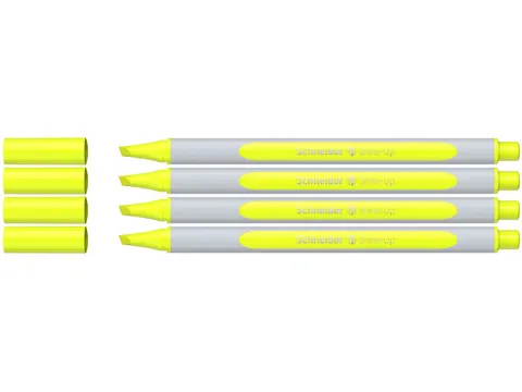 Markeerstift Schneider Shine-Up etui geel 3+1 gratis