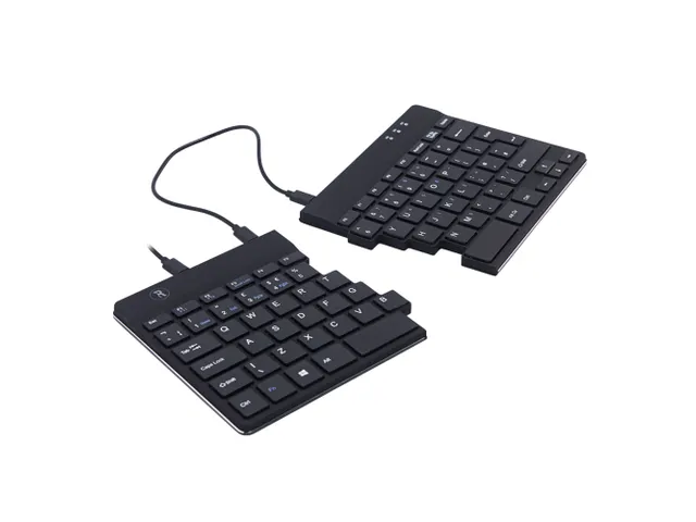 R-Go Split Break Ergonomisch Toetsenbord QWERTY UK zwart, bedraad