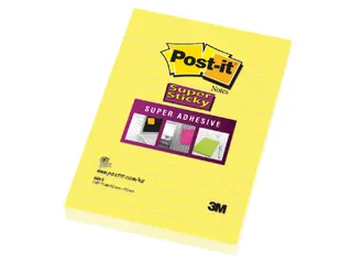 Memoblok 3M Post-it 660 Super Sticky 102x152 geel met lijn - 2
