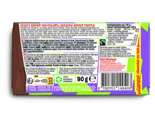 Chocolade Tony Chocolonely melk karamel pecan crunch reep 90 gram - 4