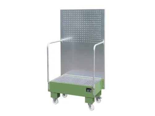 verrijdbare opvangbak,v. 2x60l vat,opvangvol. 60l,HxBxD 1685x890x570mm