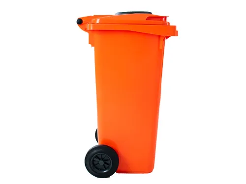 Container met rozet 120 Liter Oranje
