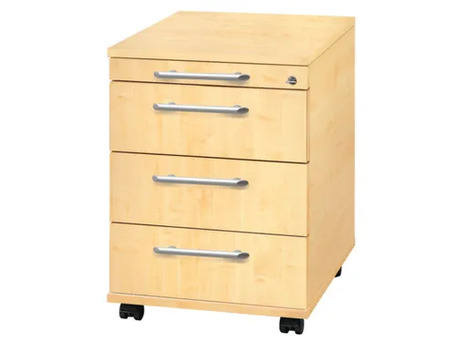 mobiel ladeblok,HxBxD 590x428x580mm,4lade(n),cil.-slot,romp esdoorn