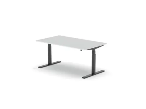 Elektrisch ihv bureau,HxBxD 650-1310x1600x900mm,blad wit