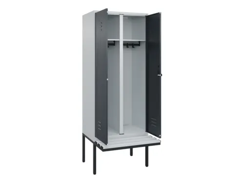locker voor scheiding van kleding,HxBxD 2120x800x815mm,2vak