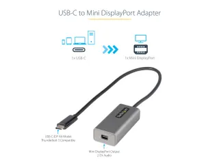 USB C naar Mini DisplayPort Adapter - 4K 60Hz USB-C naar mDP Adapter D - 4