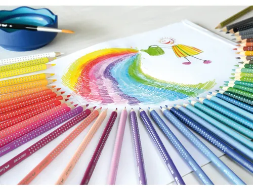 Kleurpotlood Faber-Castell Grip 48 stuks + gratis A3 Kangaro schetsboe